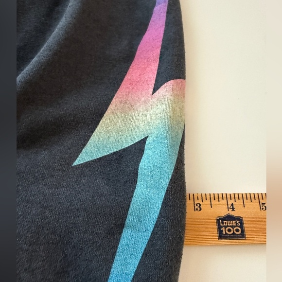 Aviator Nation Gray Unisex Sweatpants with LIghtning Bolt Logo - XS - Picture 3 of 6